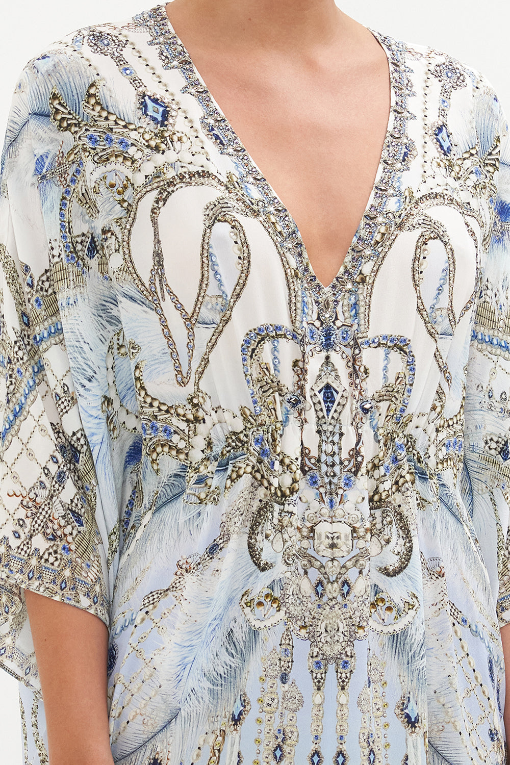 GATHERED WAIST KAFTAN MOON AND BACK