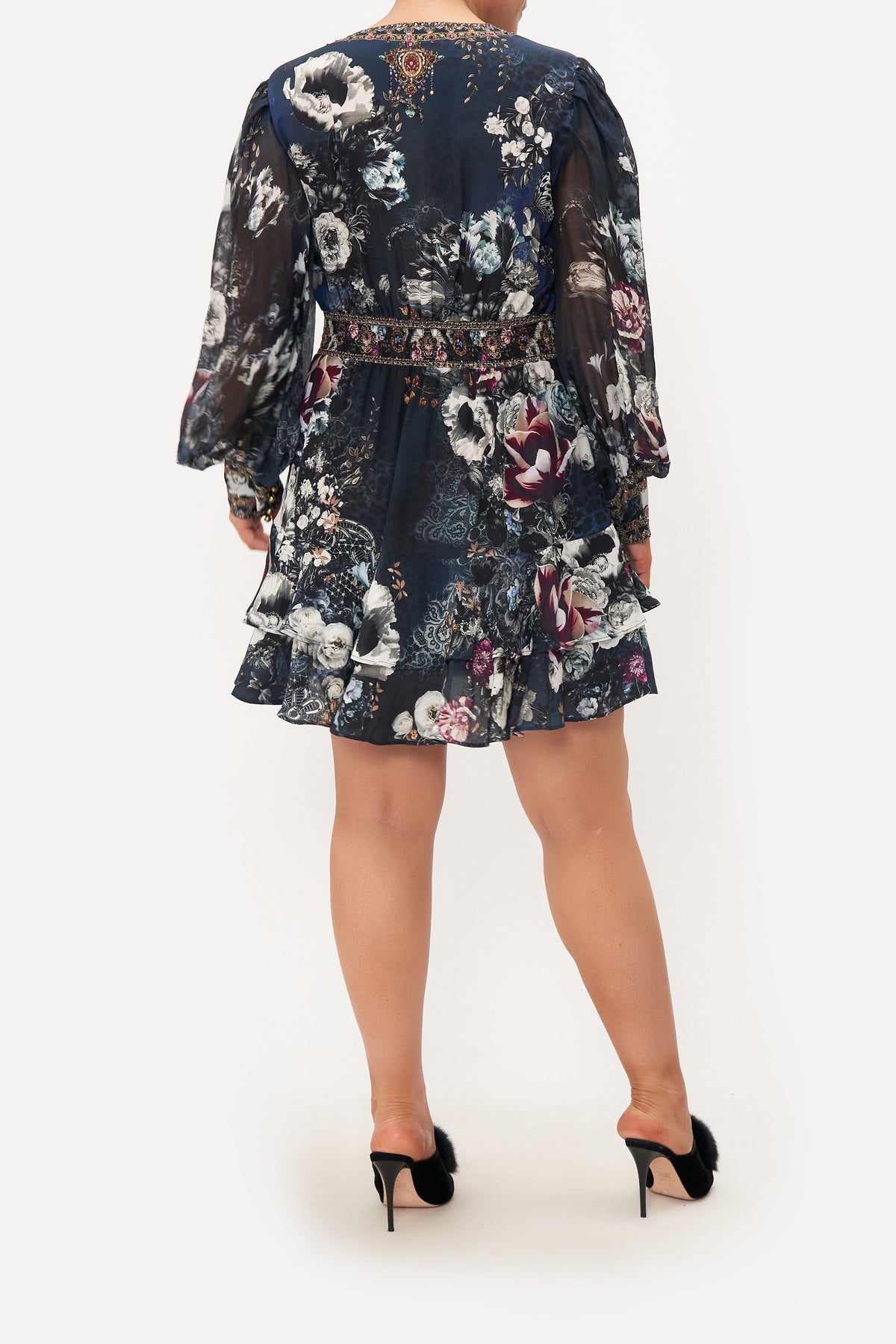 BUTTON FRONT FRILL DRESS NOT A WALLFLOWER