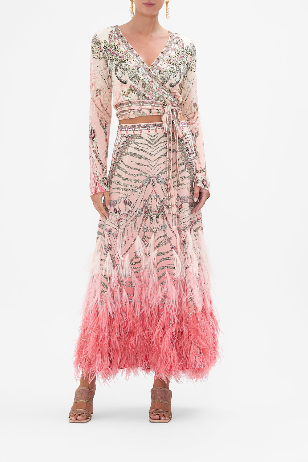 Long Sleeve Wrap Top Starship Sistas print by CAMILLA