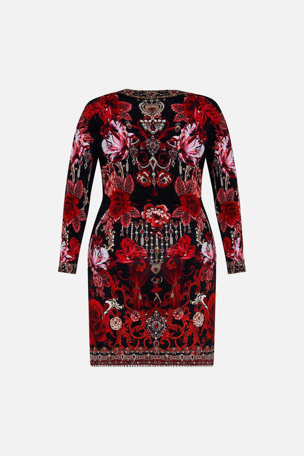 V-NECK CROSS FRONT DRESS SISTERHOOD OF THE ROSE