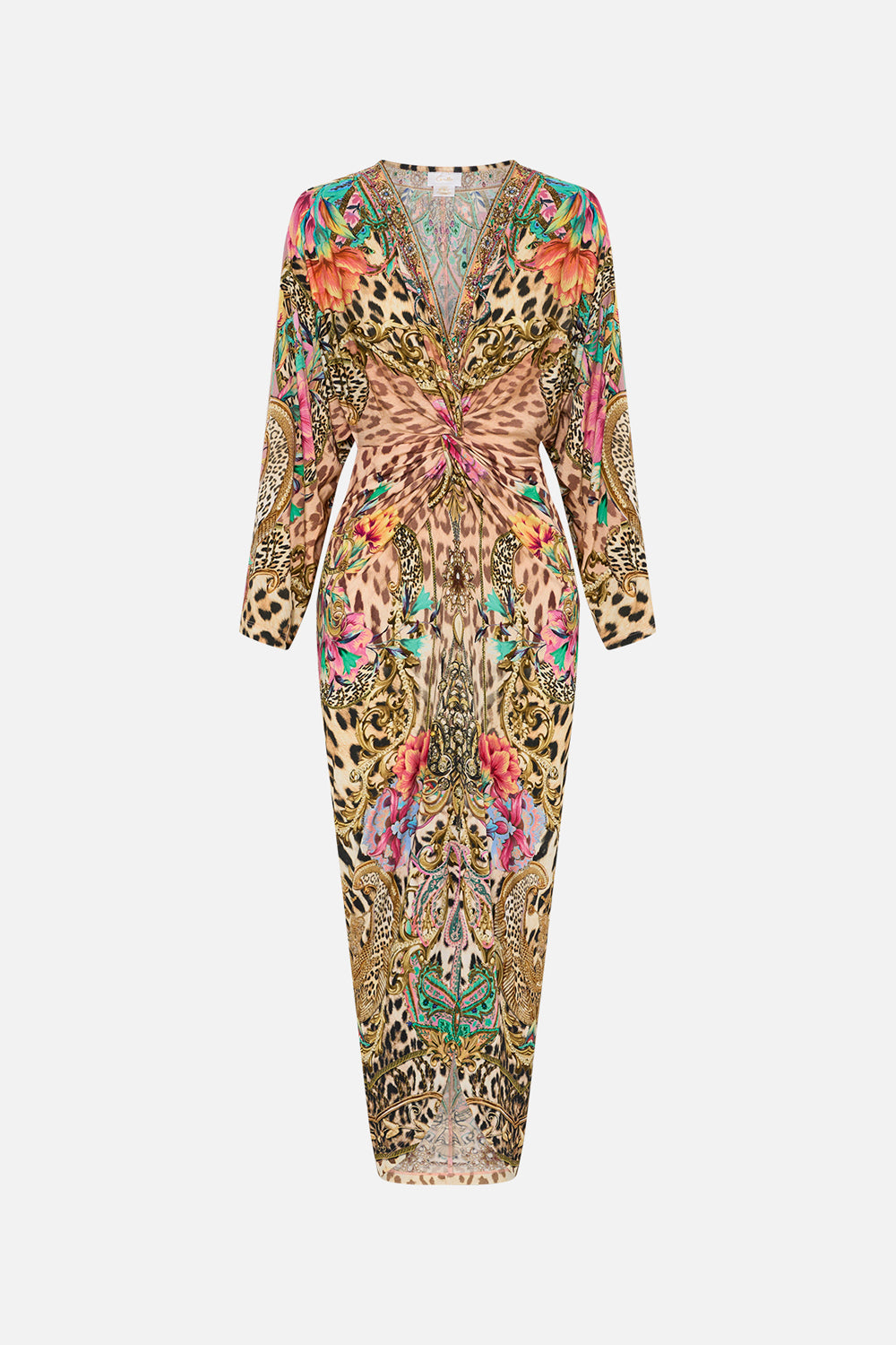 LONG SPLIT FRONT TWIST DRESS QUEEN ATLANTIS