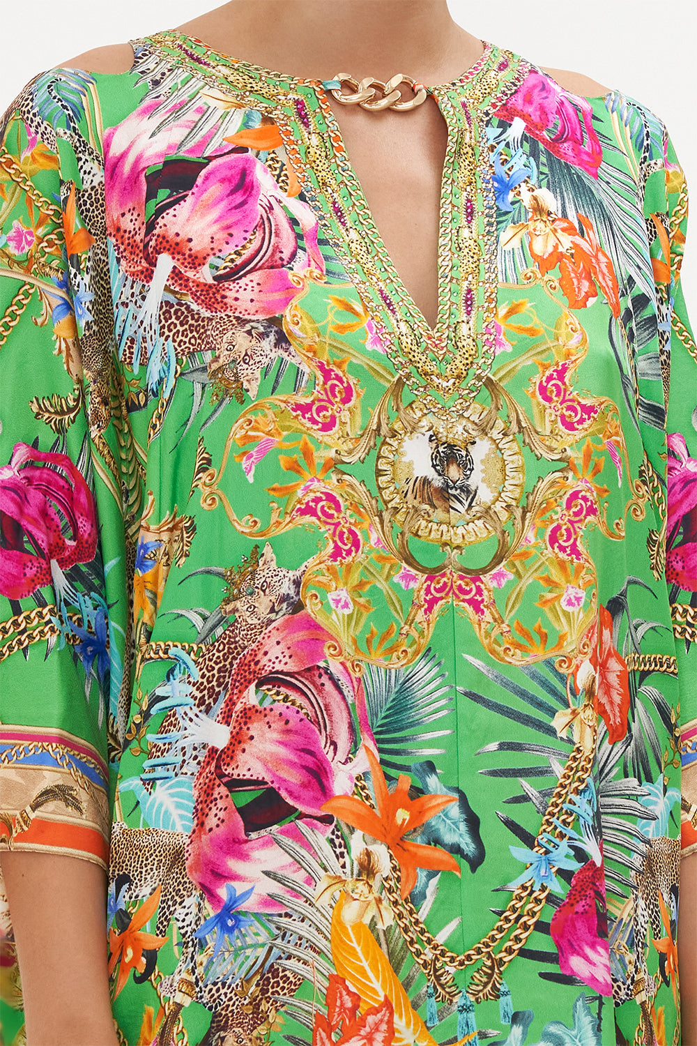 BATWING CUTOUT SHORT KAFTAN CURIOUS AND CURIOUSER