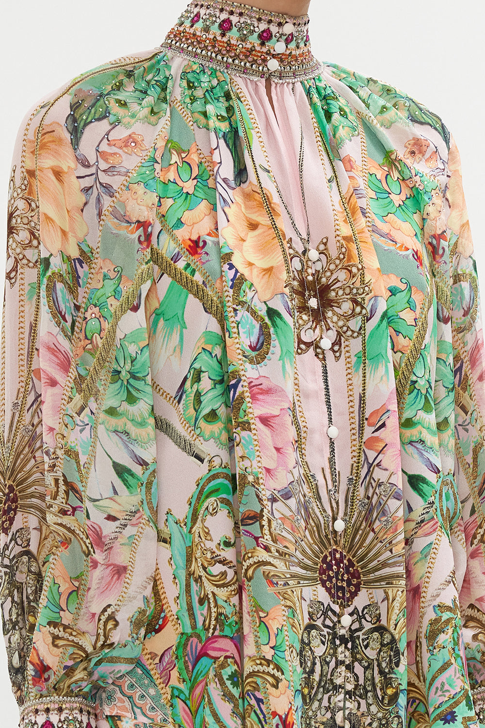 RAGLAN BUTTON UP SHIRT LOST CITY