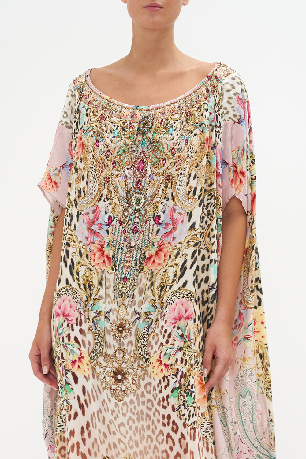 SPLIT SHOULDER SHORT KAFTAN KALBELIA QUEEN PINK main image 1