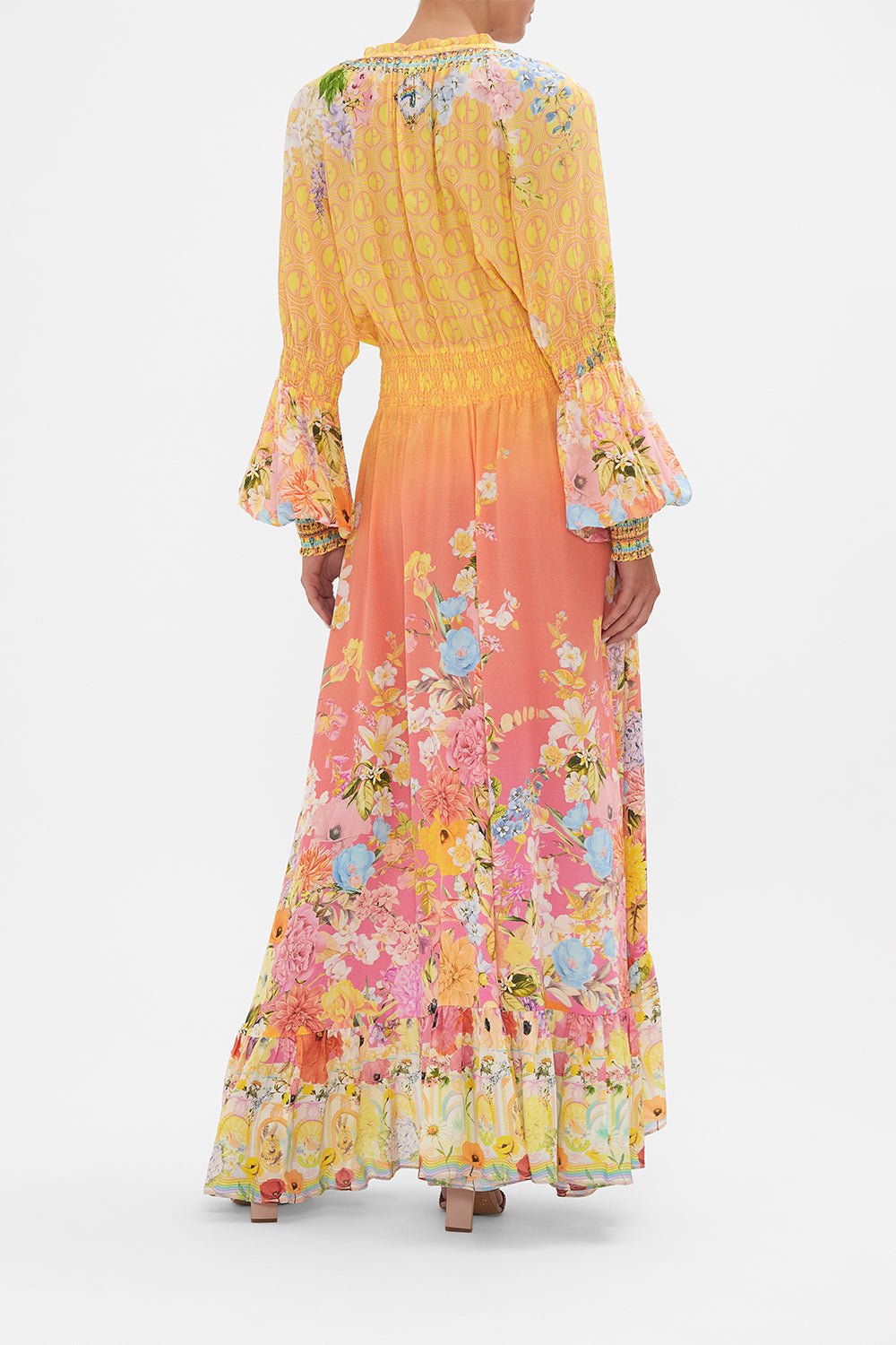 BLOUSON SLEEVE WRAP DRESS SOLAR FLARE