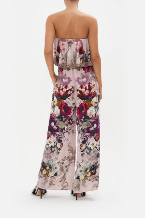 STRAPLESS JUMPSUIT WITH FRILL GYPSY ROSE