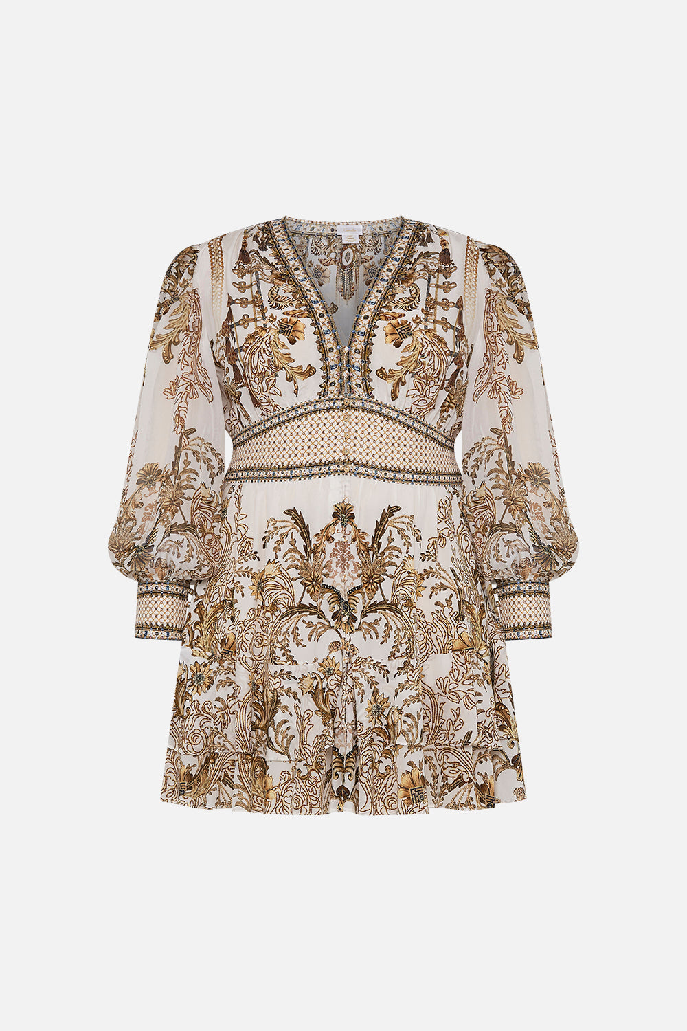 CAMILLA plus size silk dress in Road to Richesse print