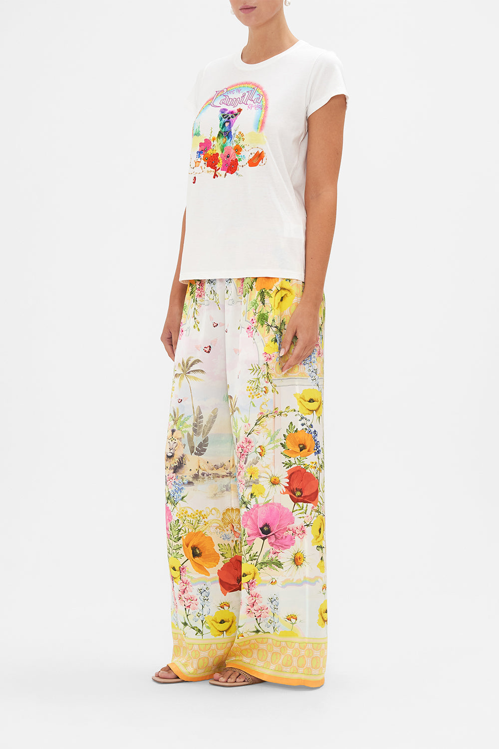 SLIM FIT  ROUND NECK T-SHIRT SUNLIGHT SYMPHONY