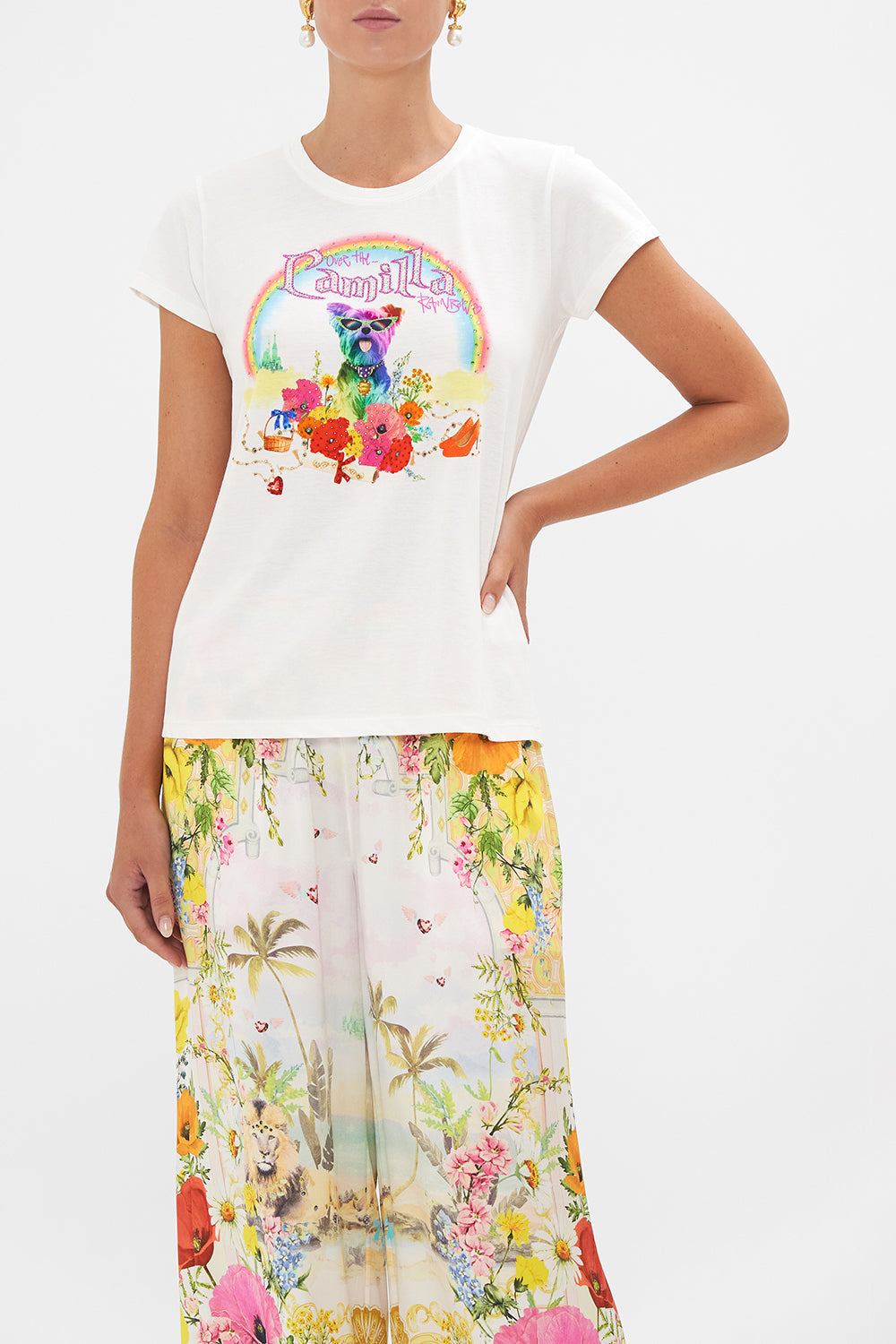 SLIM FIT  ROUND NECK T-SHIRT SUNLIGHT SYMPHONY