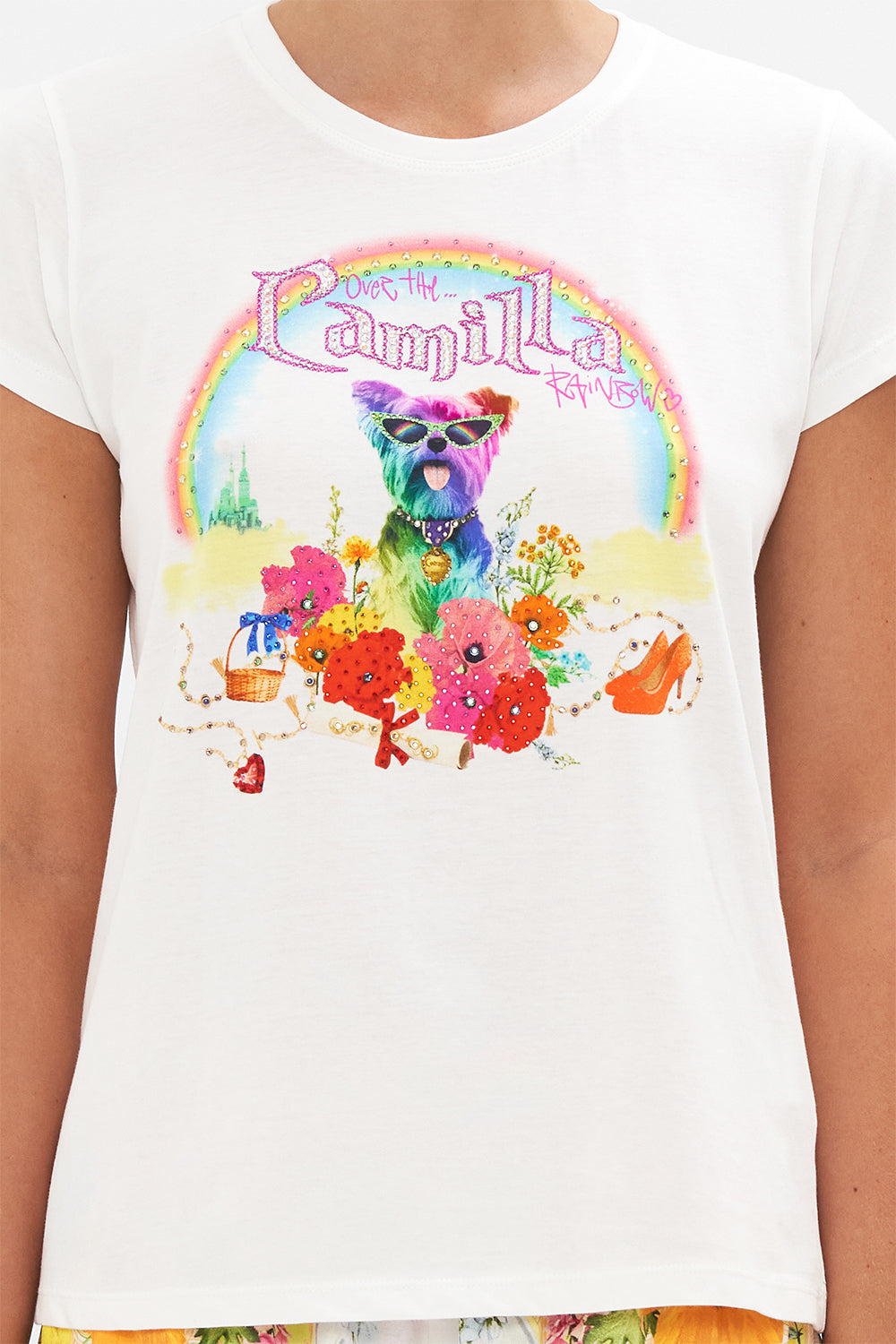 SLIM FIT  ROUND NECK T-SHIRT SUNLIGHT SYMPHONY