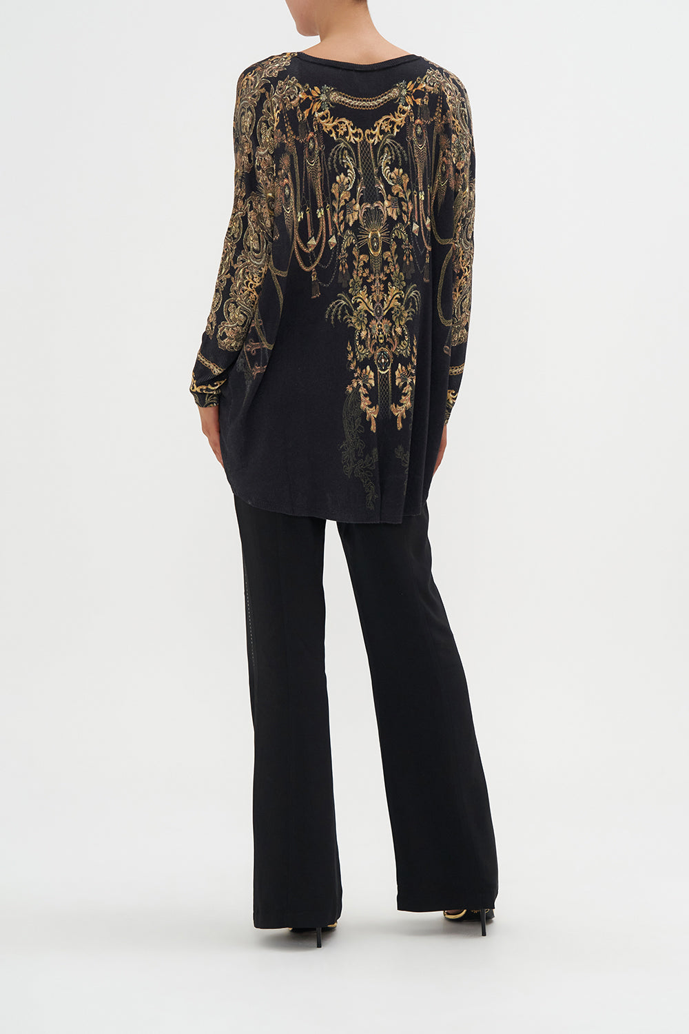 V NECK PRINTED JUMPER THE NIGHT IS NOIR