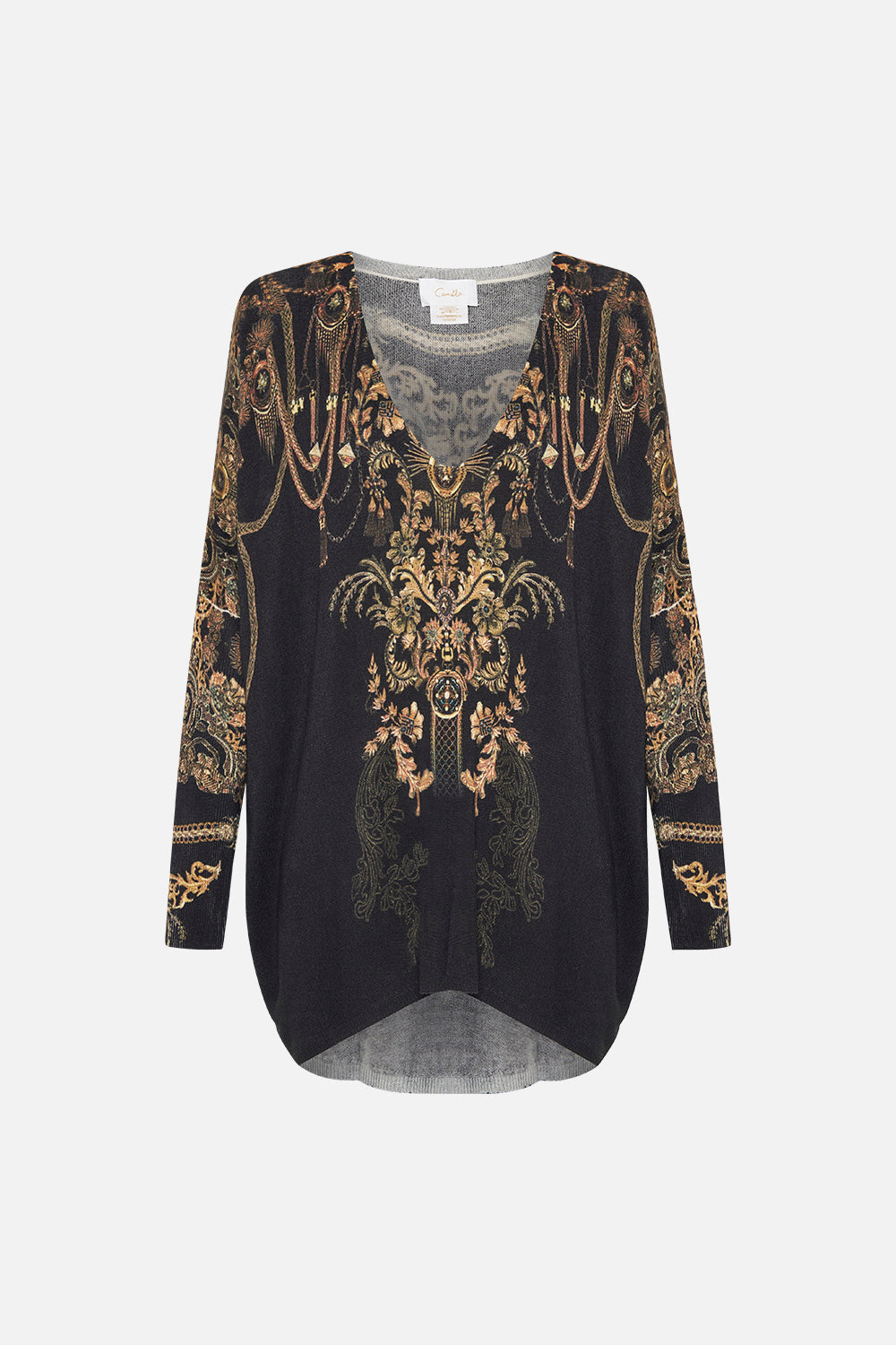 V NECK PRINTED JUMPER THE NIGHT IS NOIR
