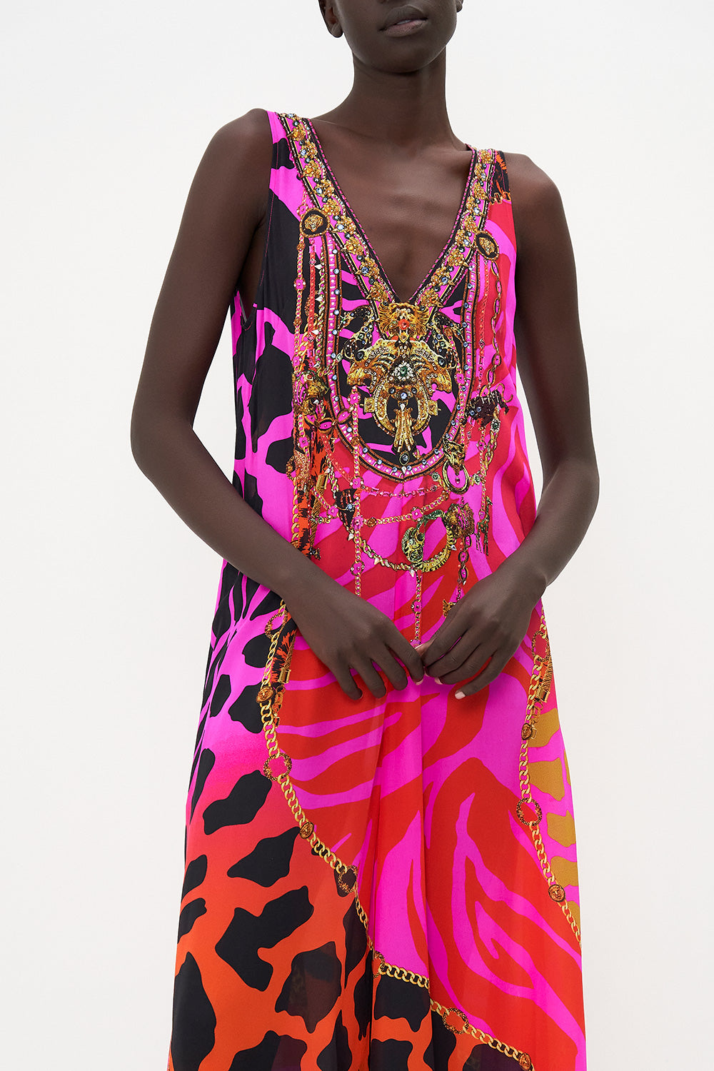 V NECK FLARED JUMPSUIT ALWAYS CHANGE YOUR SPOTS