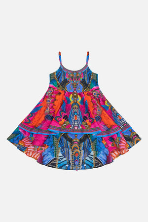 Kids Round Neck Tiered Dress  4-10 Dancing With Destiny print by CAMILLA