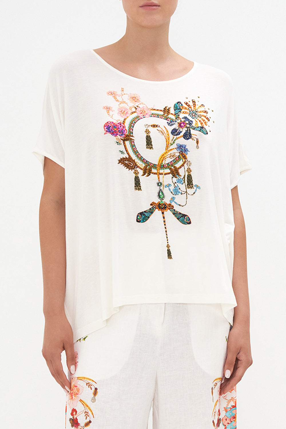 LOOSE FIT ROUND NECK TEE SPIDER GIRL