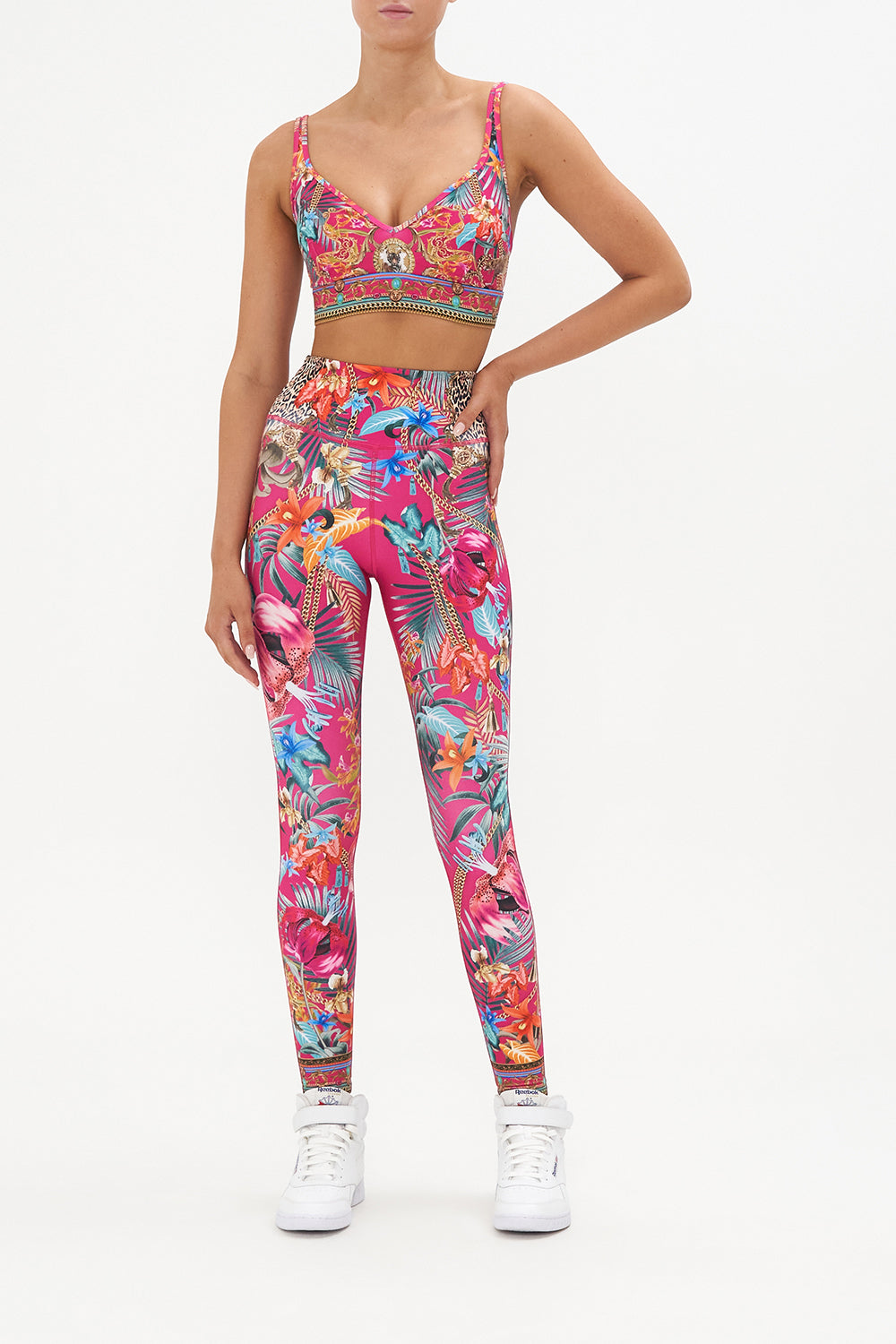 V-Neck Active Crop Gaias Girl print by CAMILLA