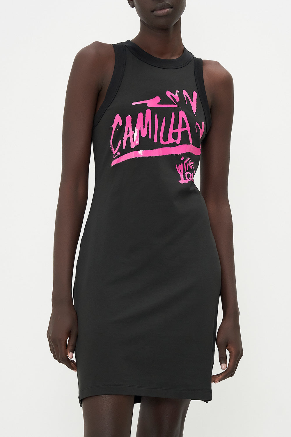 SHORT TANK DRESS SPIRIT SCRIBBLE