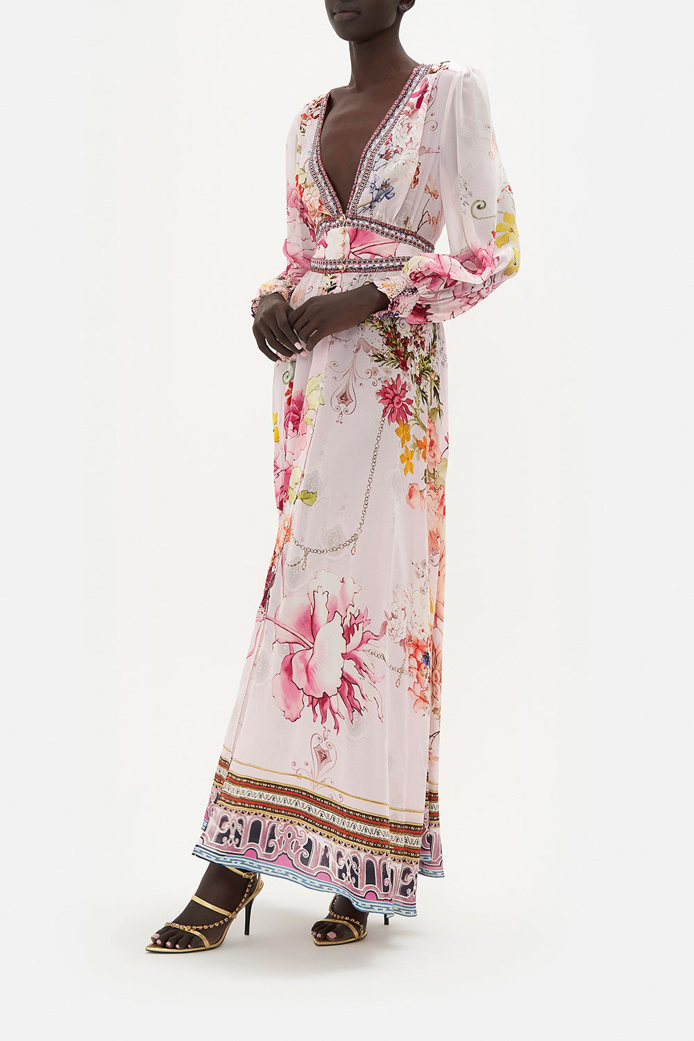 BUTTON DRESS WITH SHAPED WAISTBAND ST GERMAINS GIRL