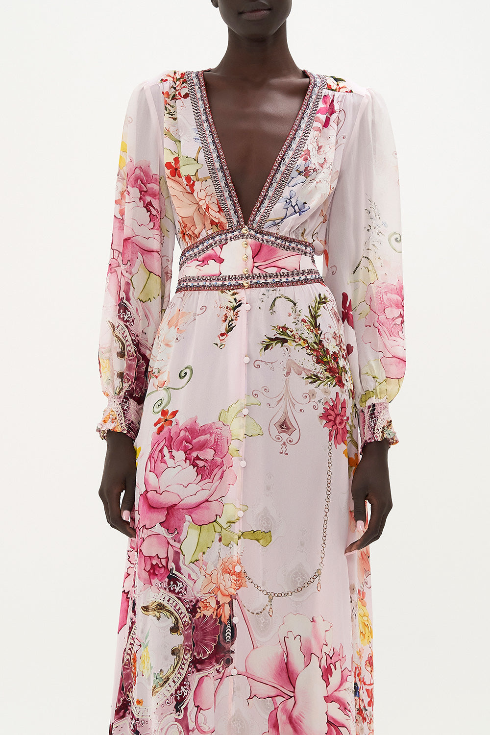 BUTTON DRESS WITH SHAPED WAISTBAND ST GERMAINS GIRL