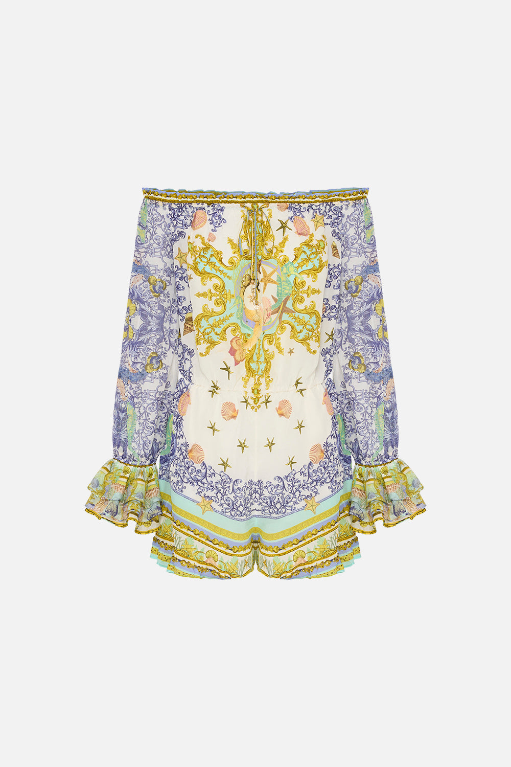 DROP SHOULDER FRILL PLAYSUIT STAR OF THE SEA