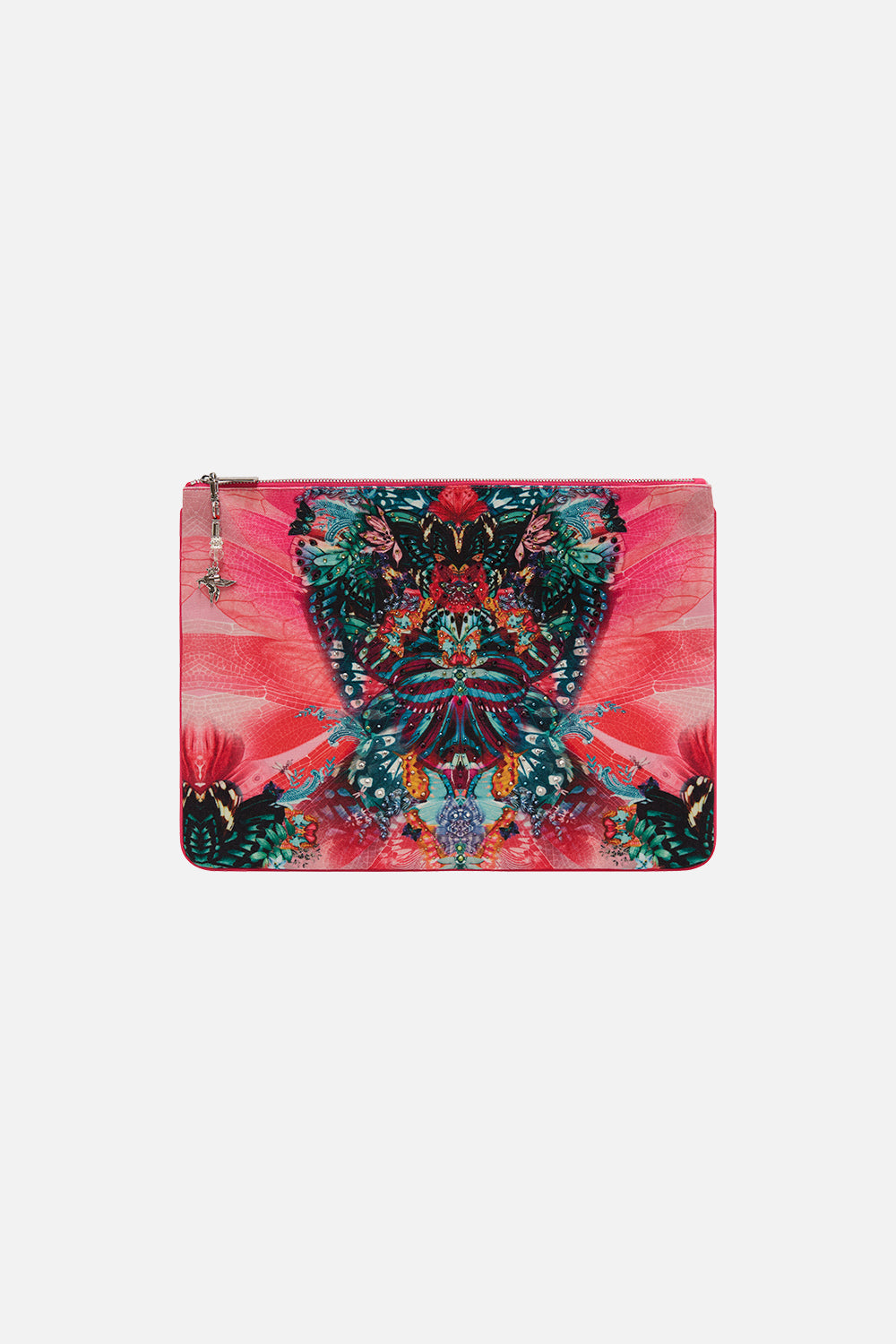 LARGE CANVAS CLUTCH IN A FLUTTER