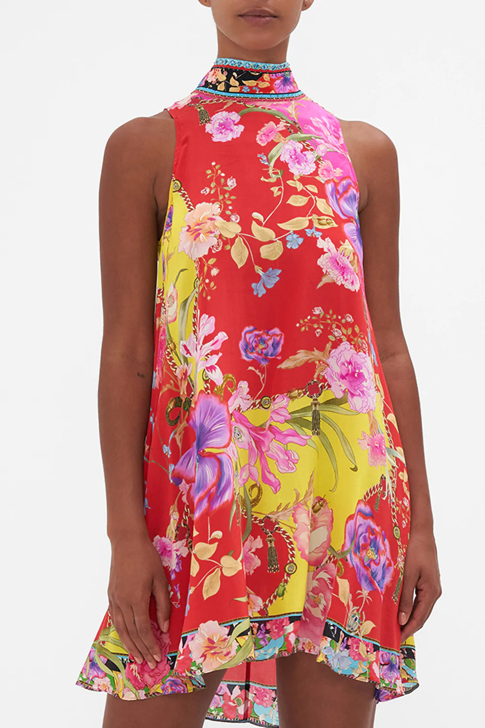 BACK NECK TIE SHORT DRESS THE BEETLES