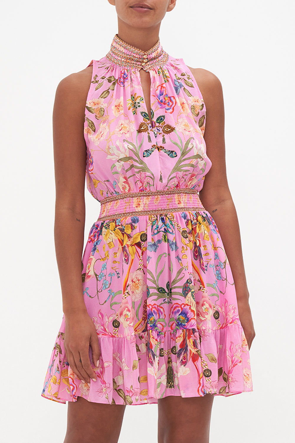 HIGH NECK SLEEVELESS MINI DRESS LOOK AT ME