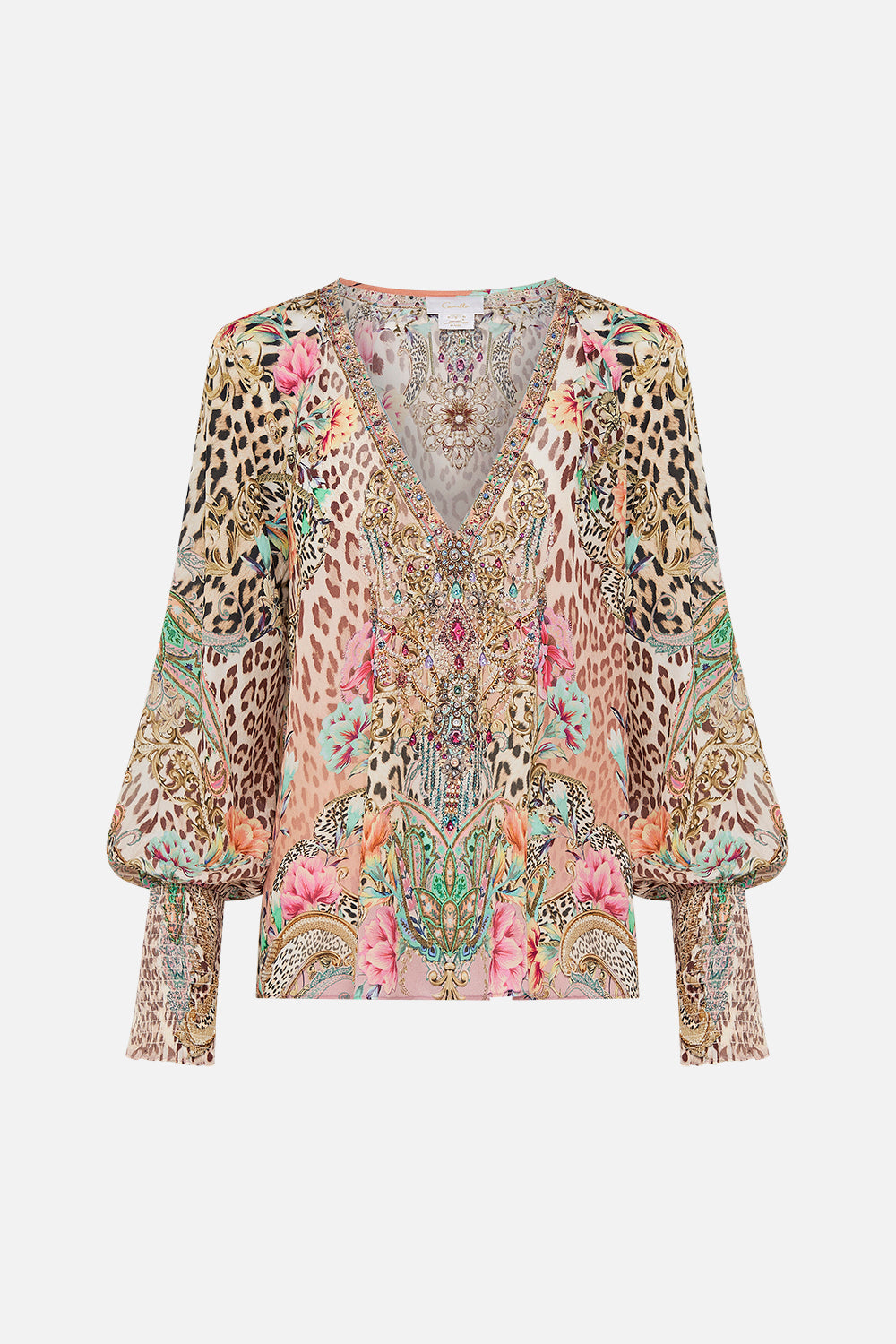 SHIRRED CUFF BLOUSE QUEEN ATLANTIS