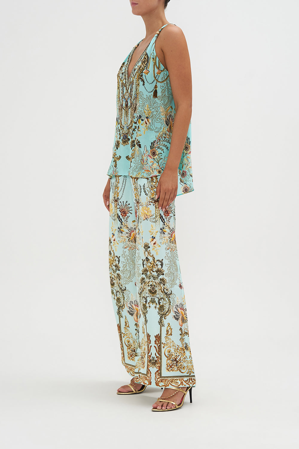 TANK TOP WITH STRAP BEAD DETAIL ADIEU YESTERDAY