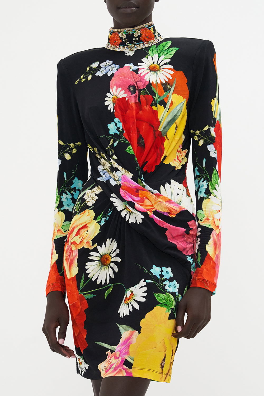 CROSS FRONT MINI DRESS DIVINE DIVINITY