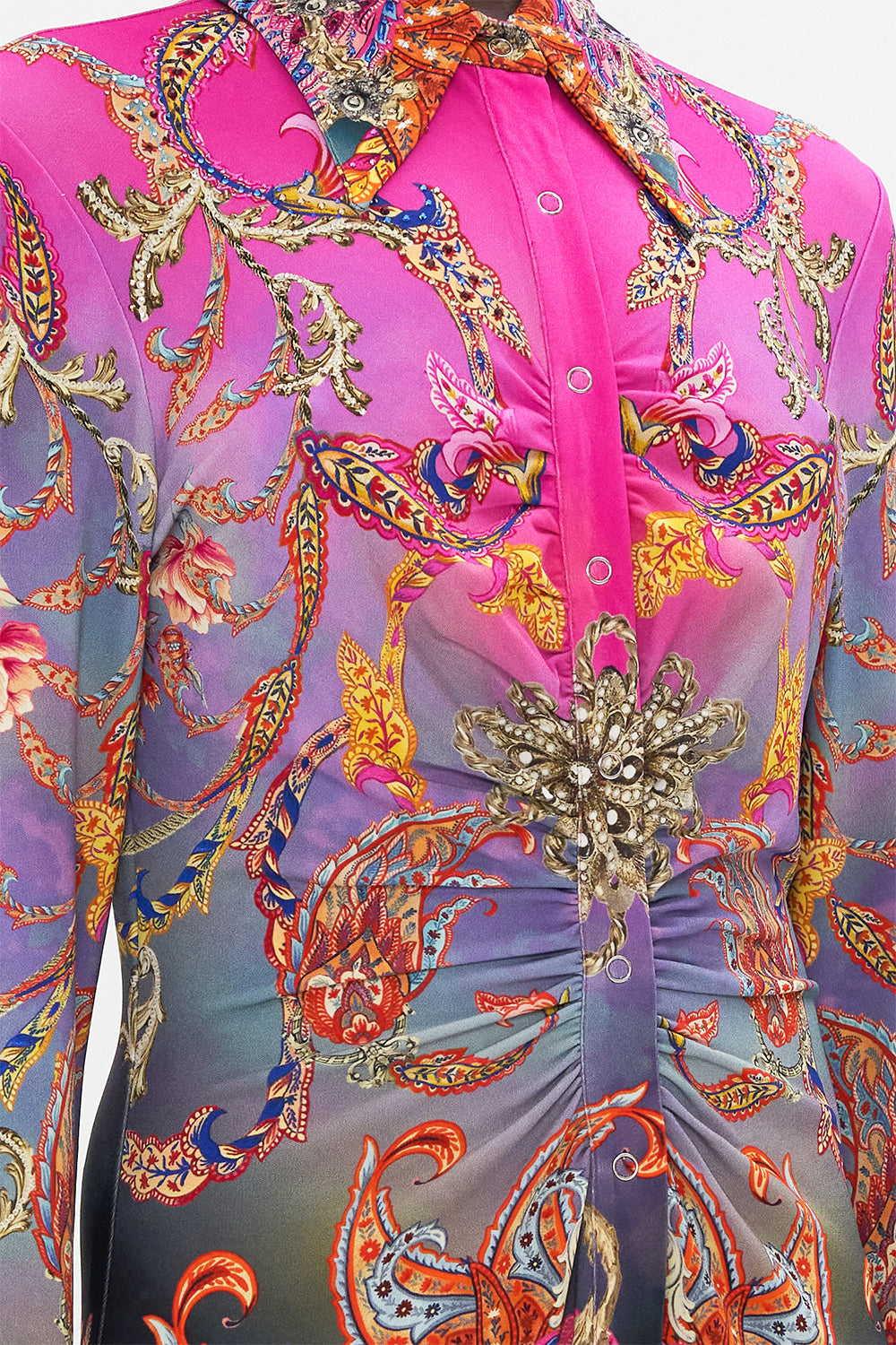 JERSEY MIDI SHIRT DRESS WHAT LIES BENEATH