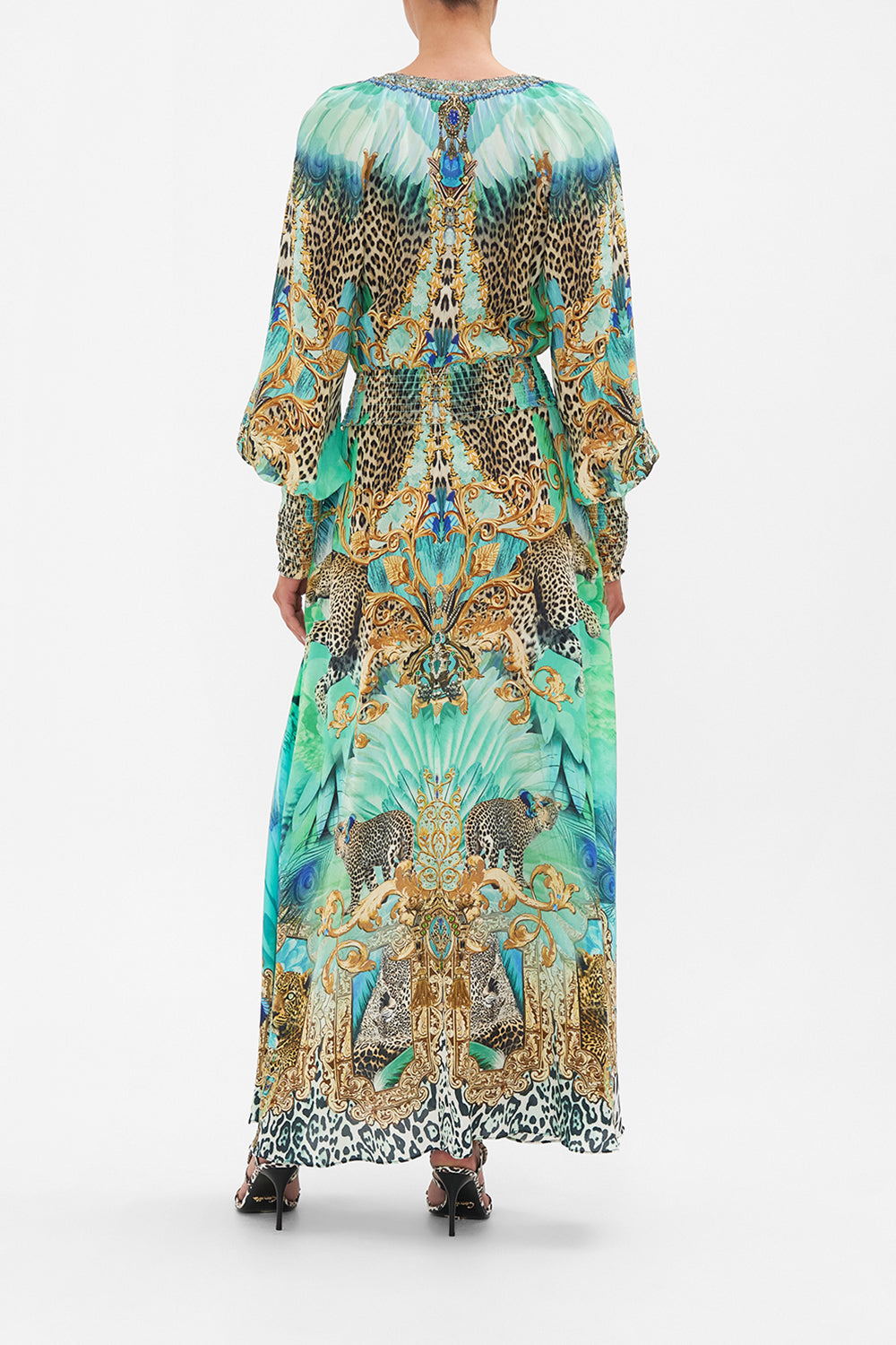 DRESS WITH SHIRRED WAIST AND CUFF LAY OF THE LAND