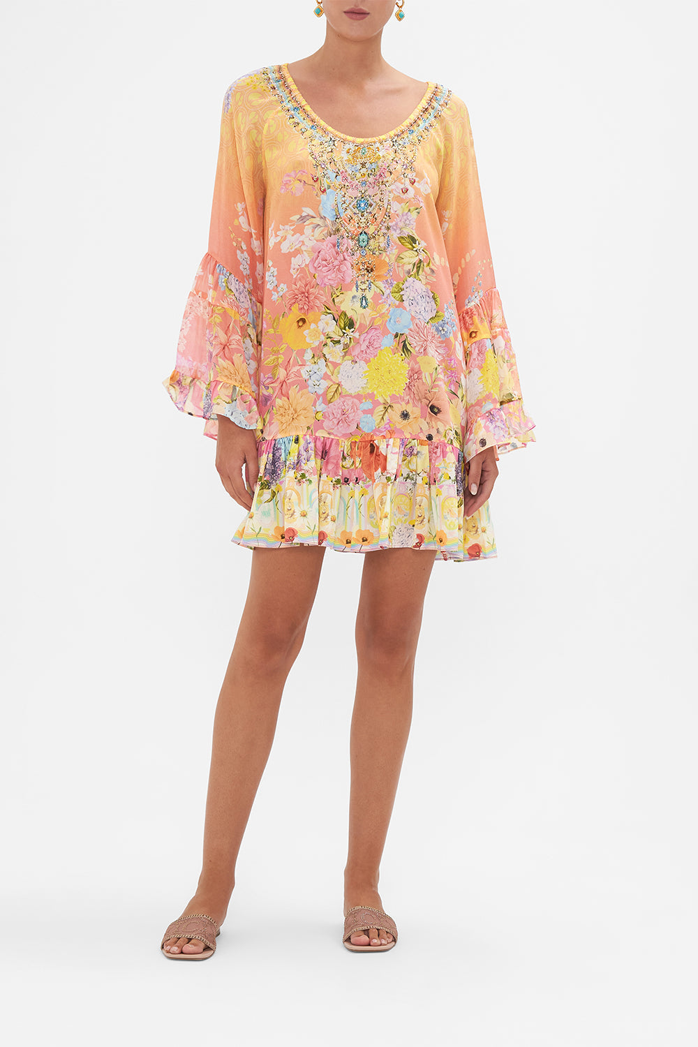 A Line Frill Dress Solar Flare print by CAMILLA
