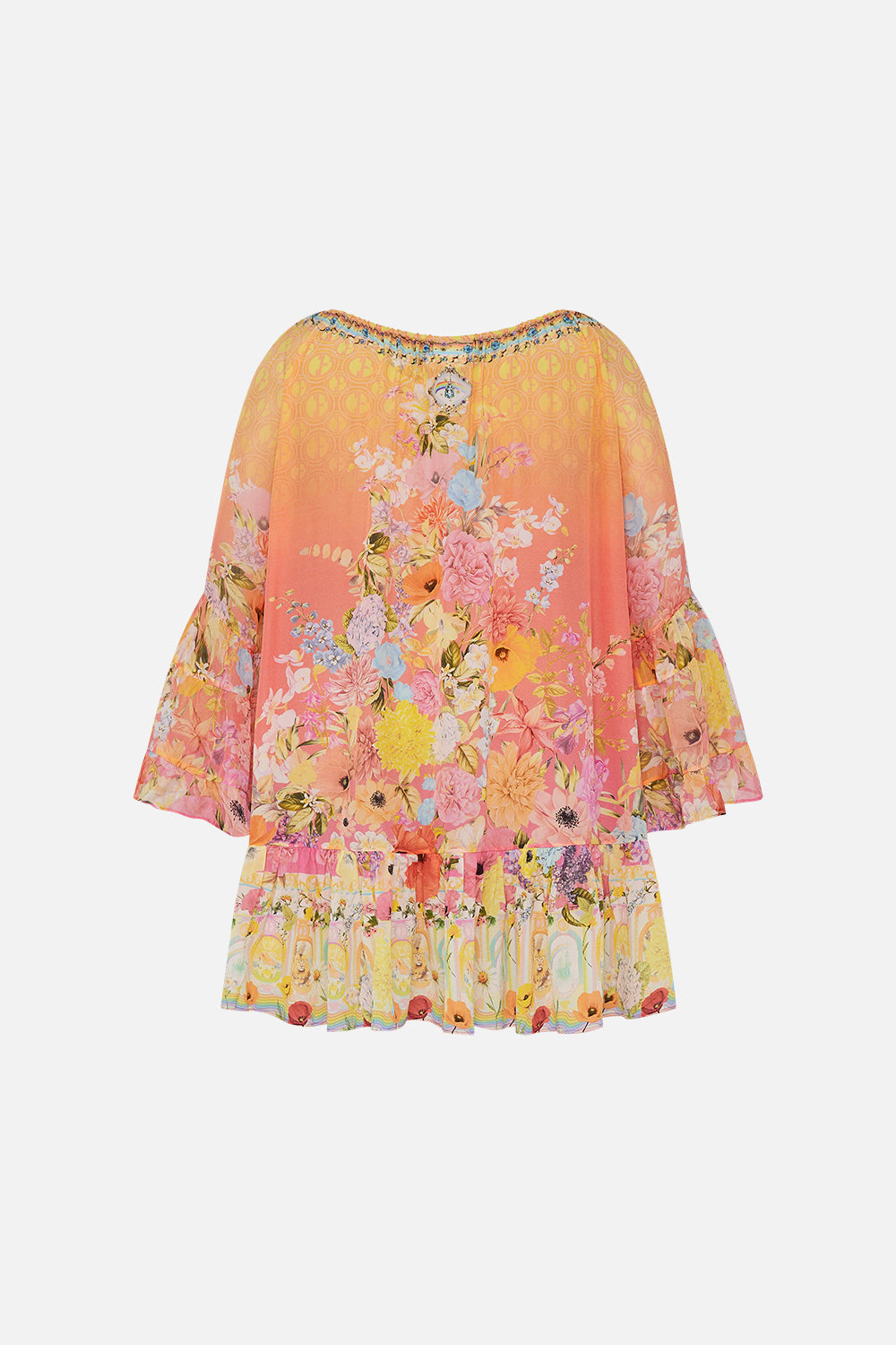 A LINE FRILL DRESS SOLAR FLARE