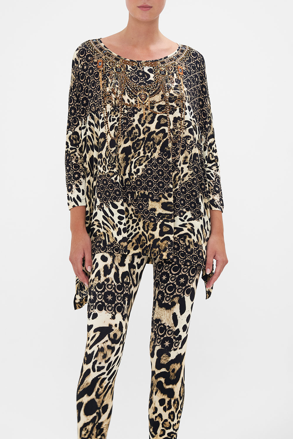 SCOOP NECK SLOUCH TEE WILDCAT SOIREE