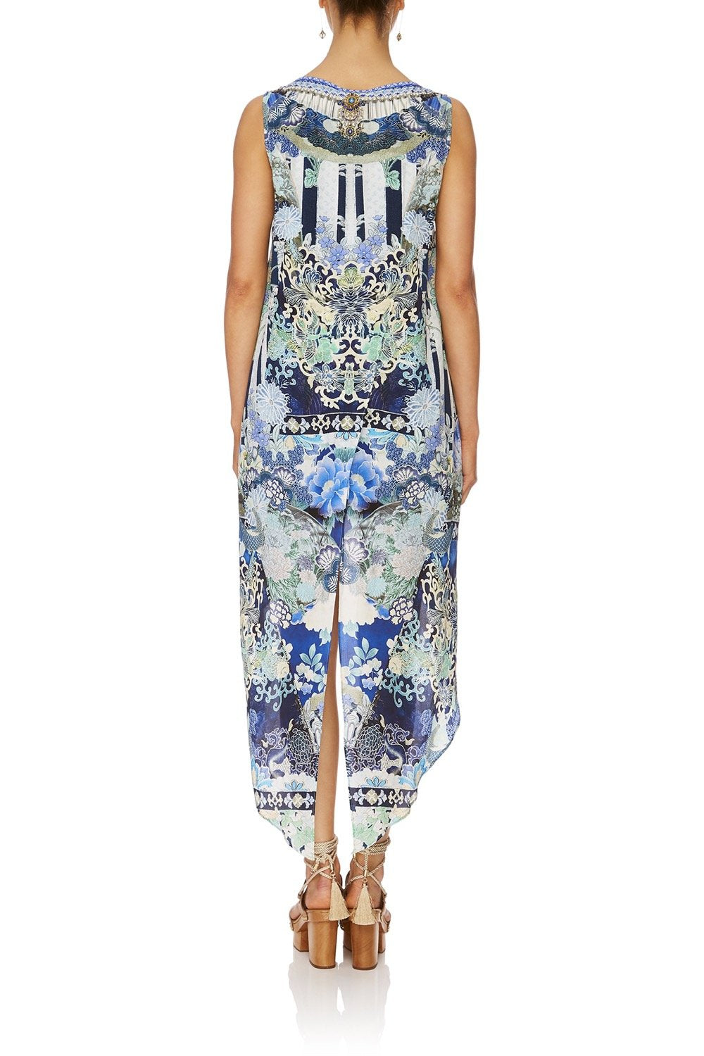 HIGH LOW CROSS BACK TOP CLOUD DANCER