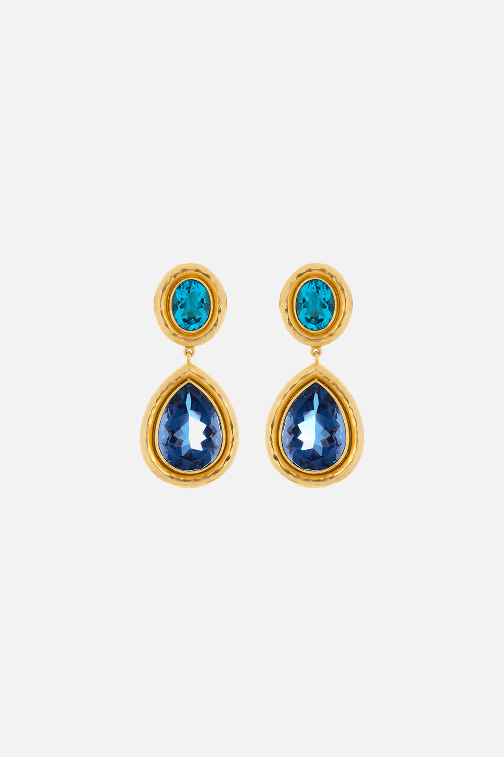 SANTORINI TOPAZ AND SAPPHIRE EARRINGS MULTI