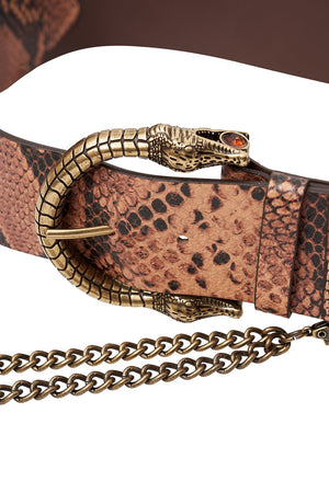 DOUBLE CROC LEATHER BELT TALES OF TALITHA