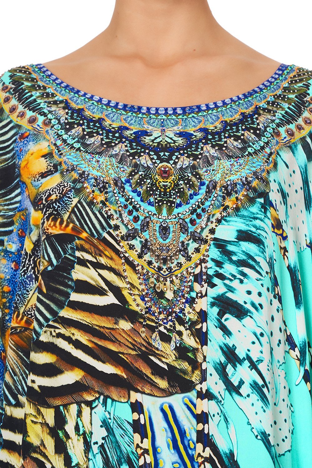 ROUND NECK KAFTAN MARINE QUEEN