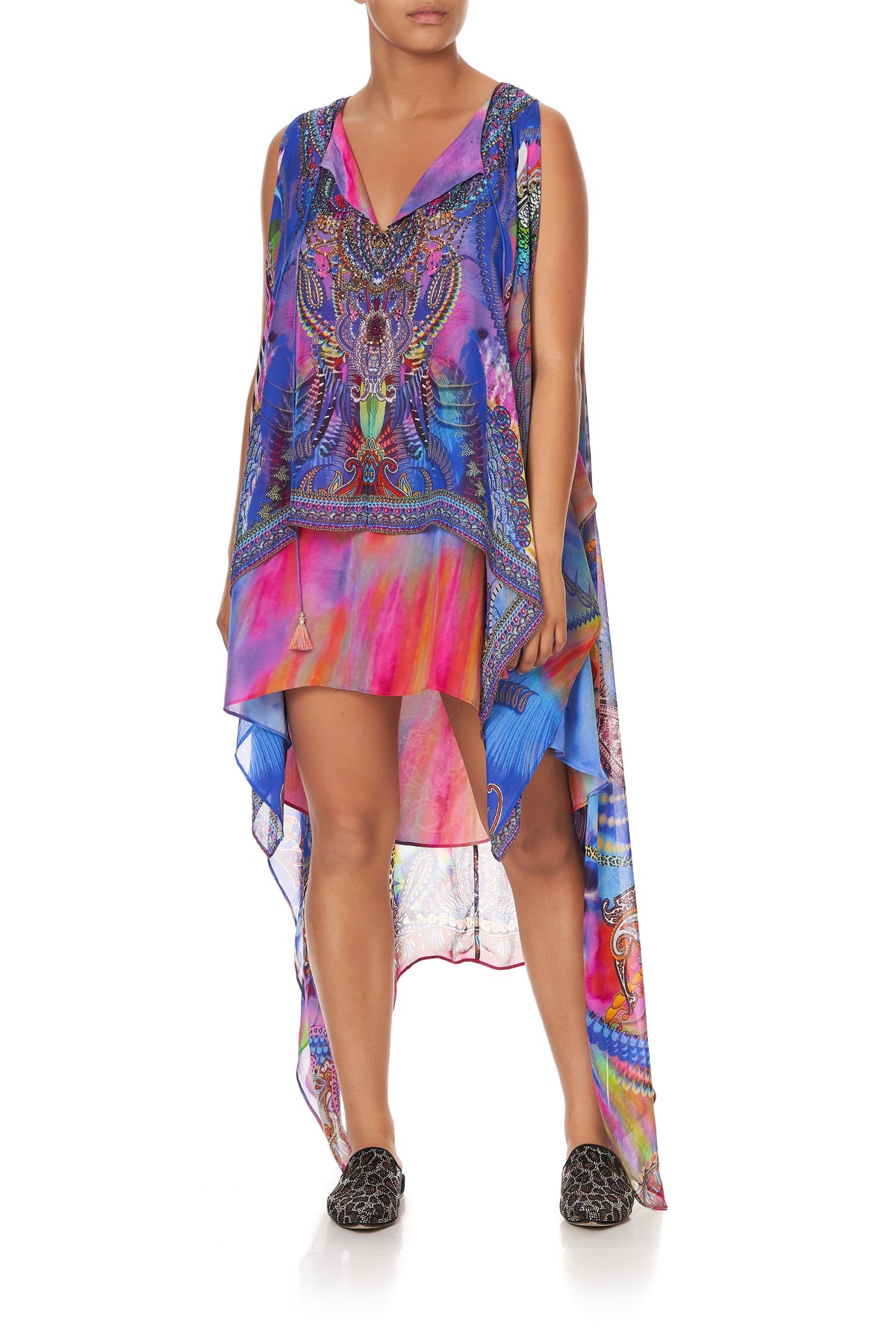 LONG SHEER OVERLAY DRESS PSYCHEDELICA