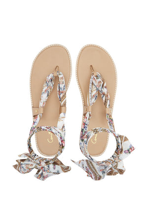 FABRIC TIE SANDAL OLYMPE ODE