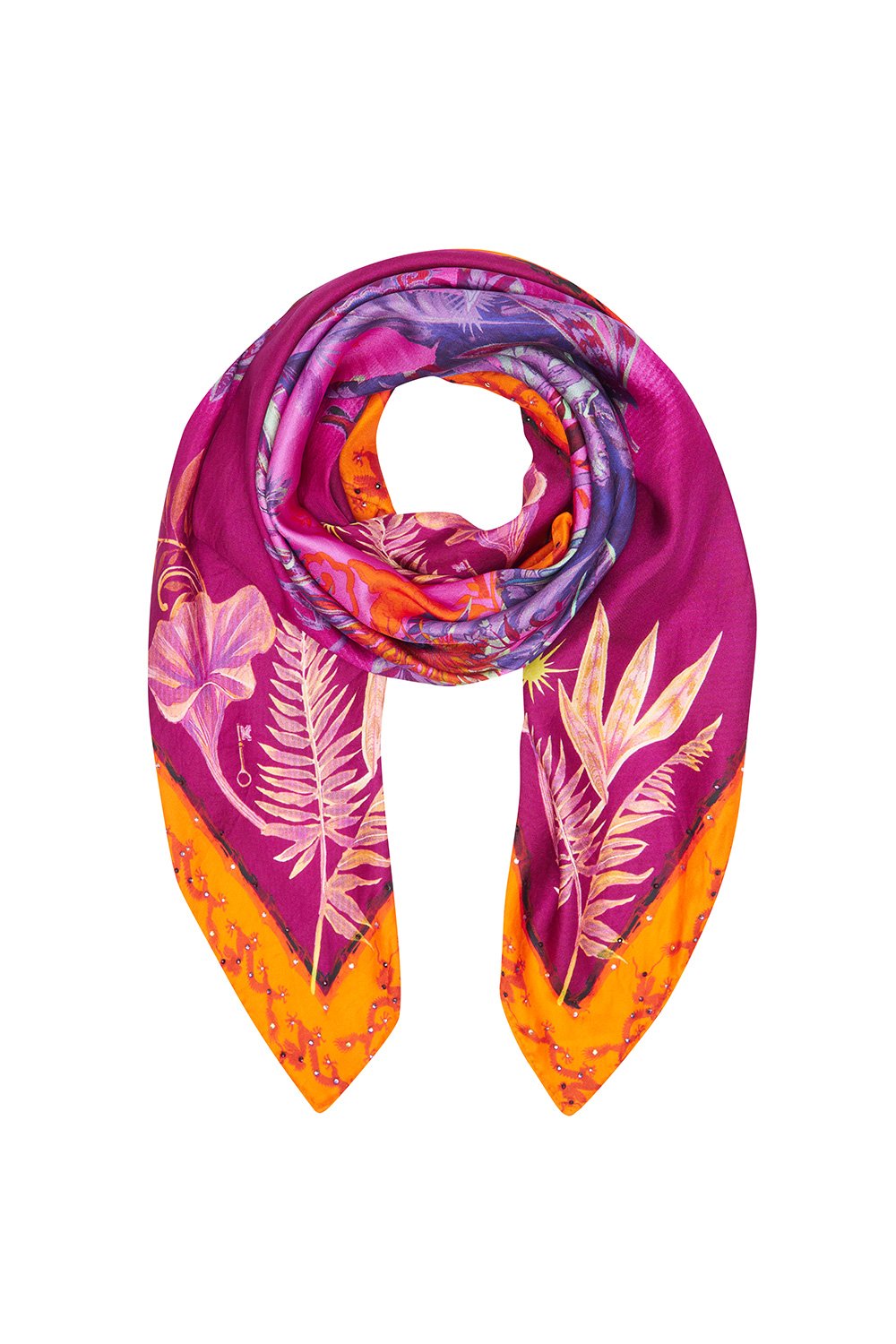LARGE SQUARE SCARF TROPIC OF NEON
