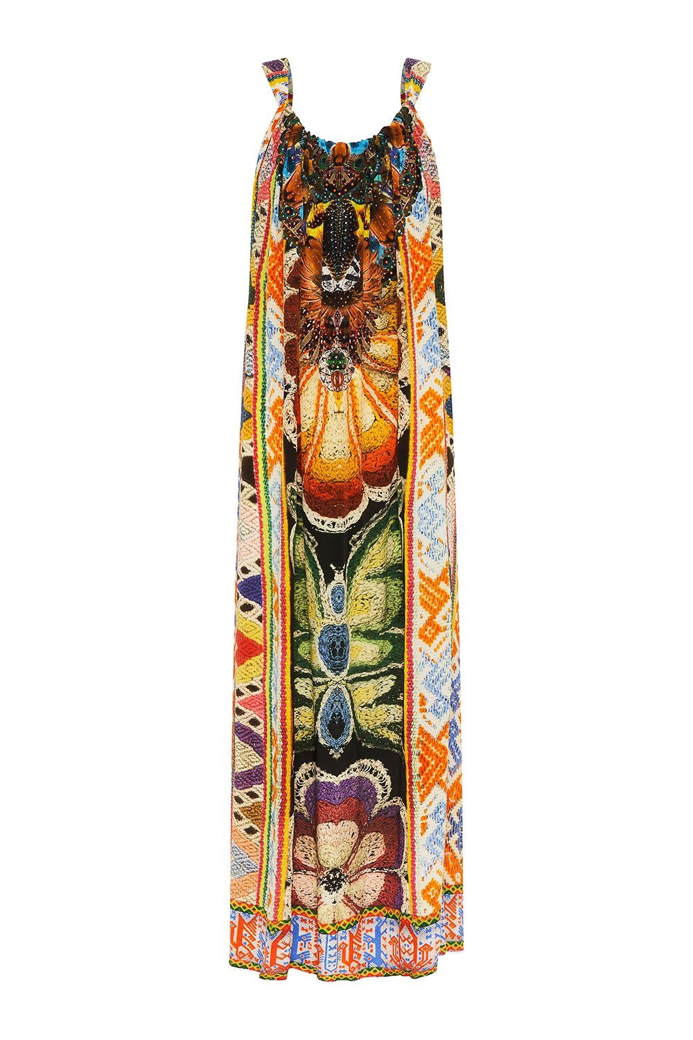 DRAWSTRING LONG DRESS WEAVING TIME