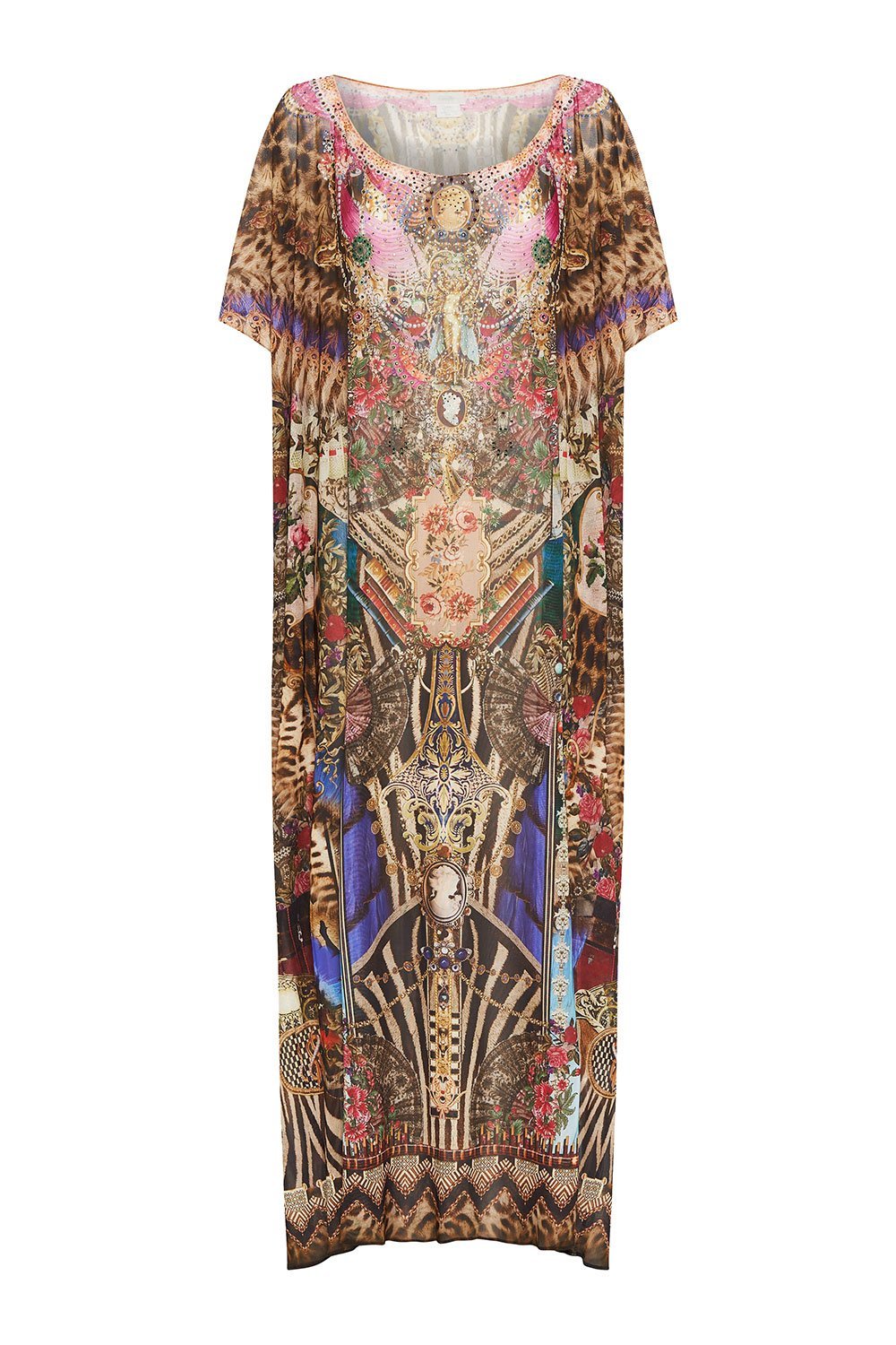 SHEER ROUND NECK KAFTAN STRONGER TOGETHER