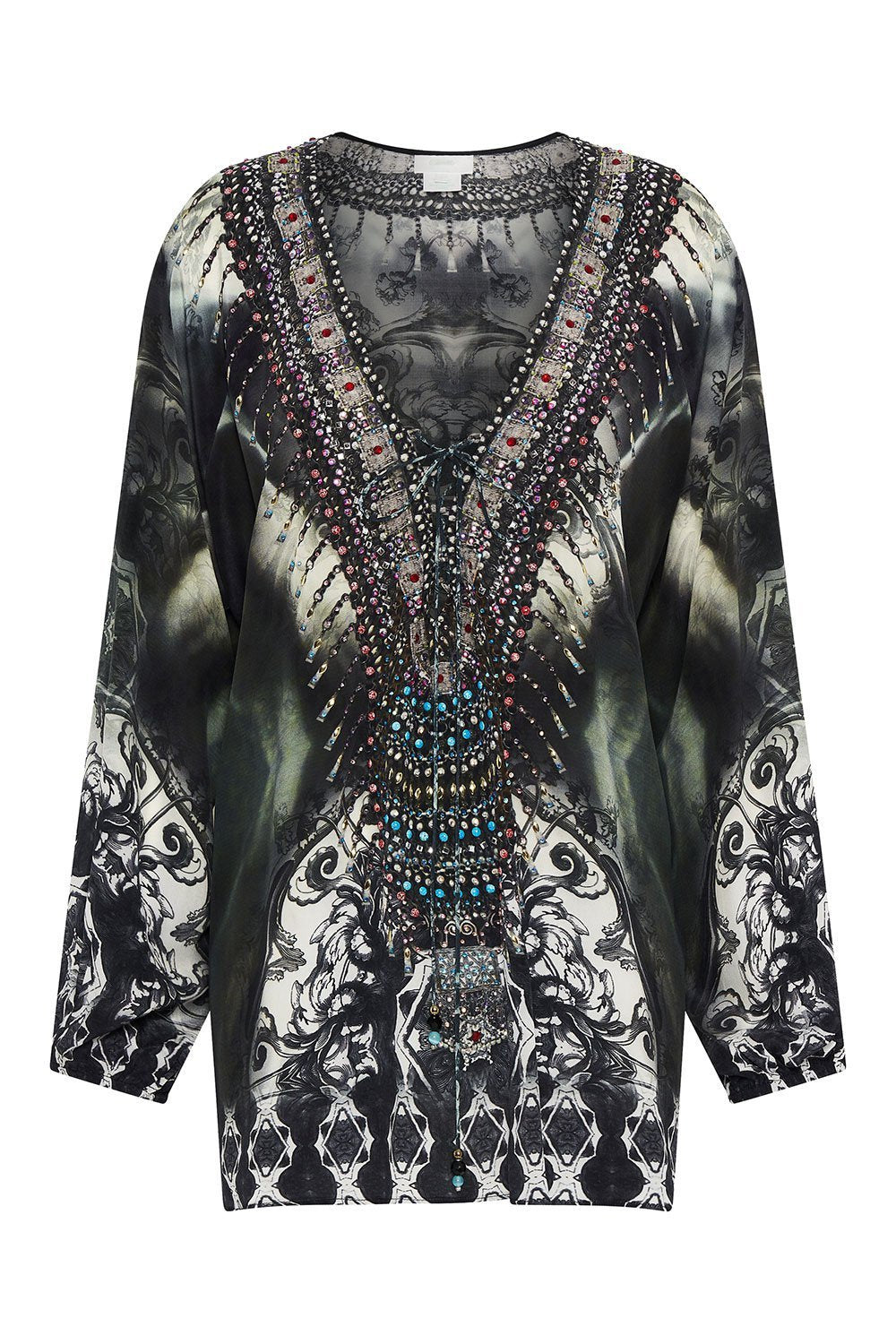 LACE UP BLOUSE IN THE SHADOWS