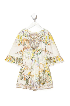 KIDS PLAYSUIT WITH TRIM IN THE HILLS OF TUSCANY