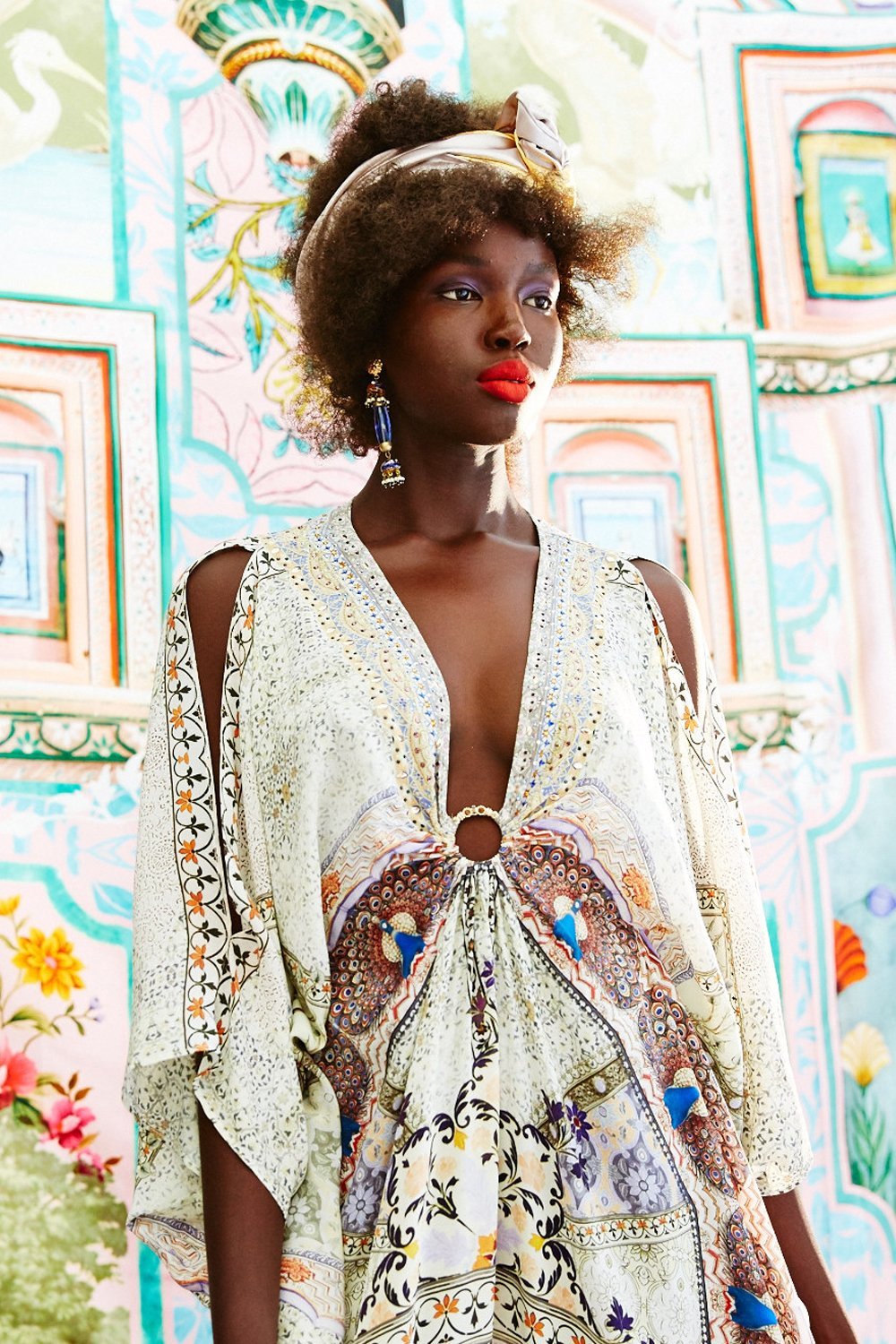 MAMA BAKSHI SPLIT SLEEVE KAFTAN W HARDWEAR