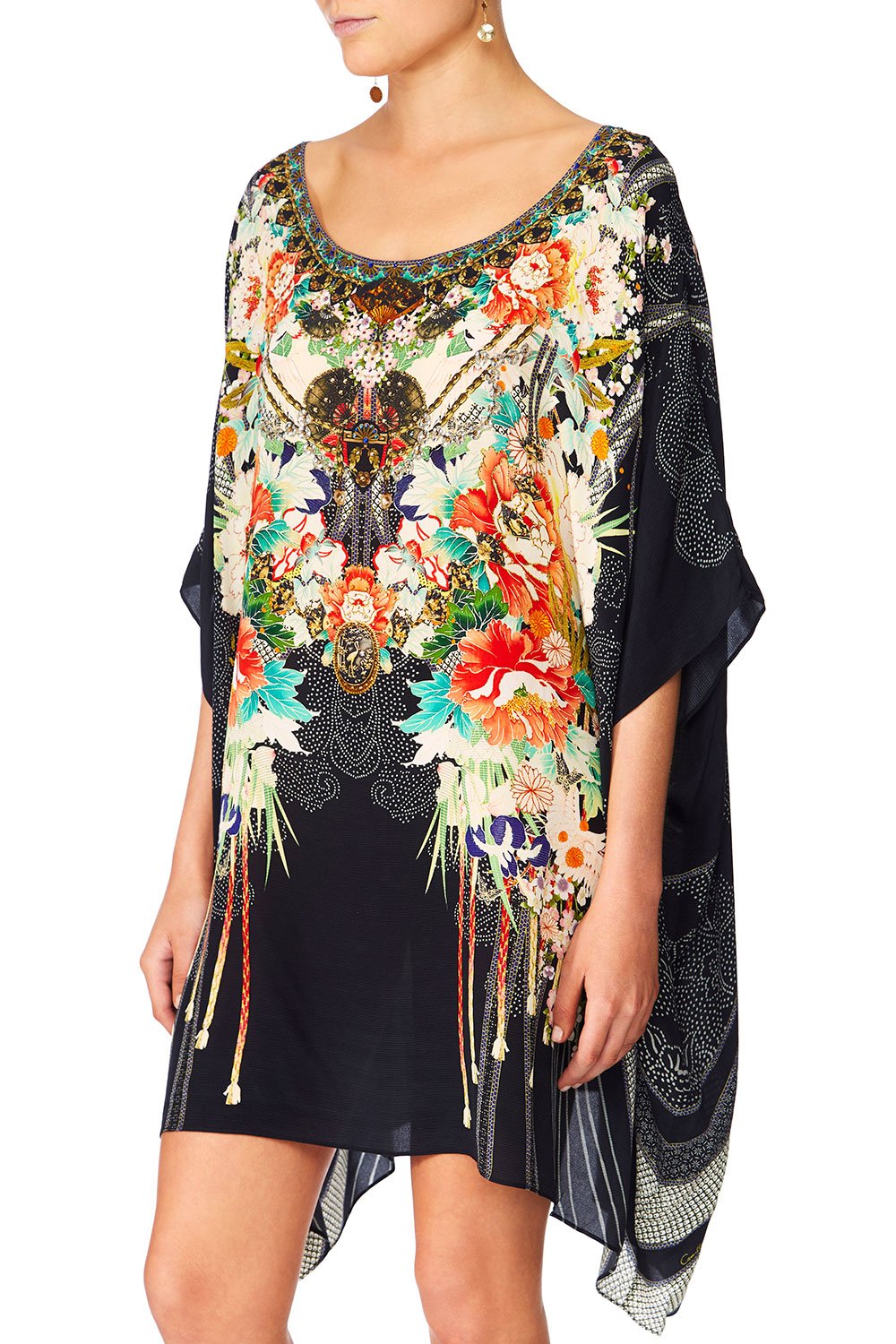 CAMILLA QUEEN OF KINGS SHORT ROUND NECK KAFTAN
