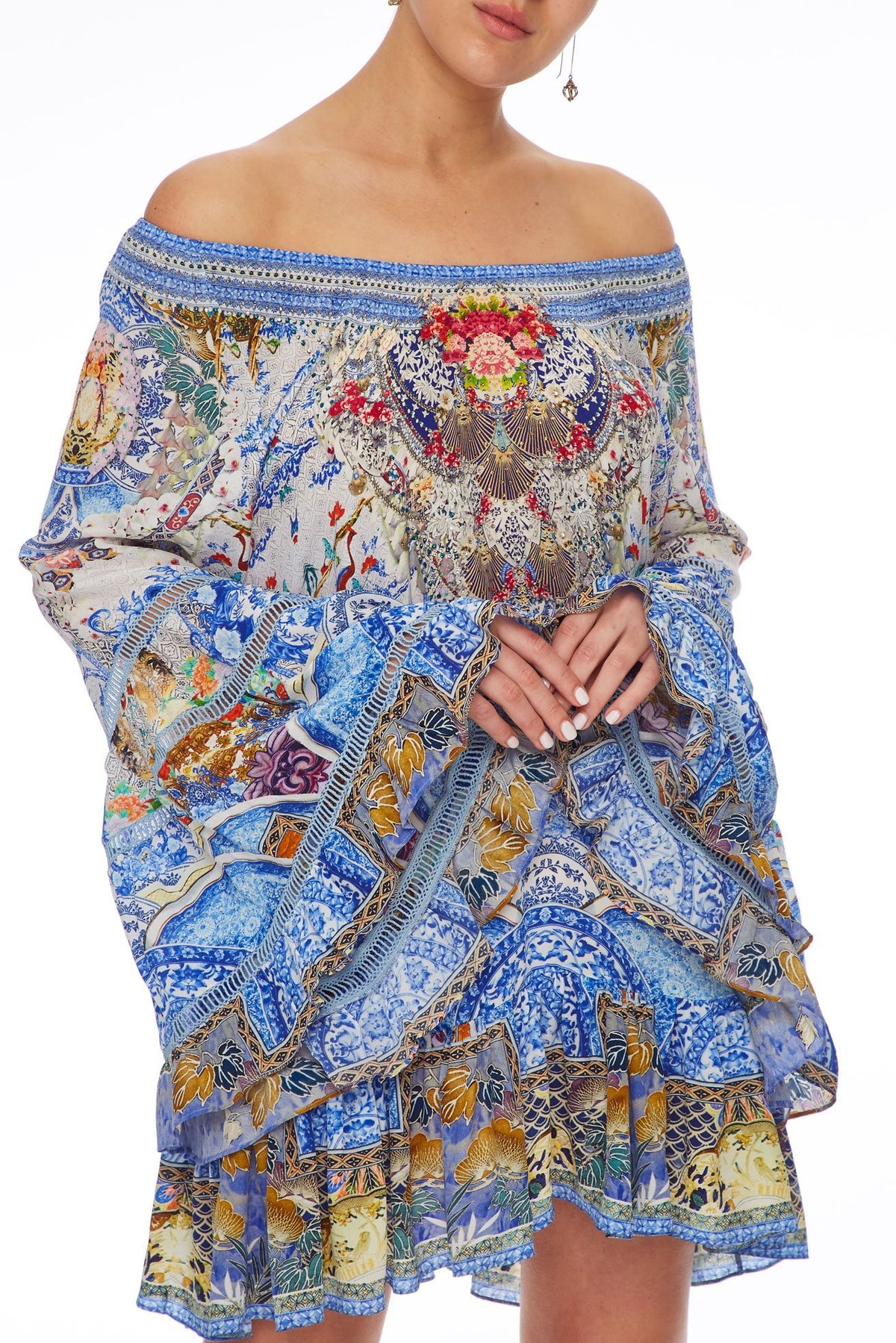 CAMILLA A-LINE FRILL DRESS GEISHA GATEWAYS