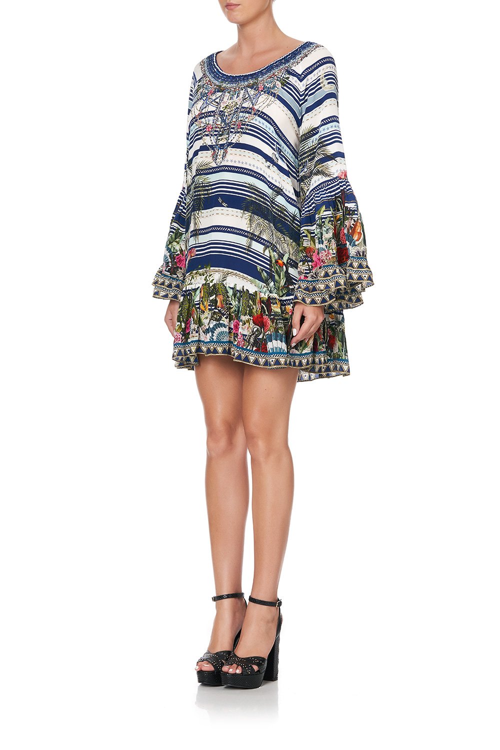 A LINE FRILL DRESS SOLIS HEART